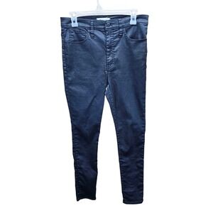 Madewell Womens 10" High Rise Skinny Jeans Size 30 (31x27) Black Rocker‎ Punk